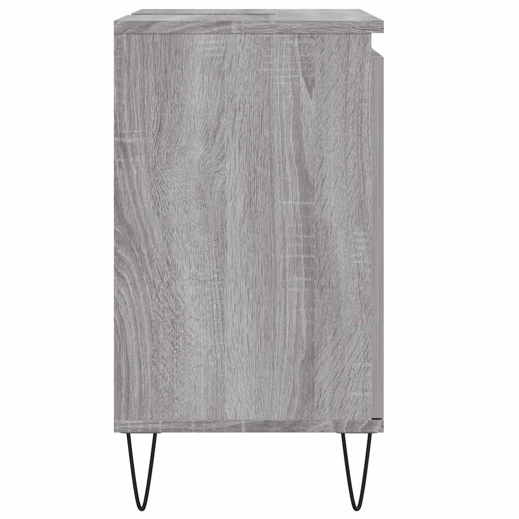 badeværelsesskab 58x33x60 cm konstrueret træ grå sonoma-eg