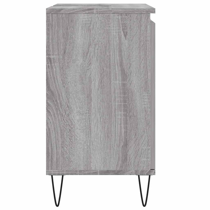 badeværelsesskab 58x33x60 cm konstrueret træ grå sonoma-eg