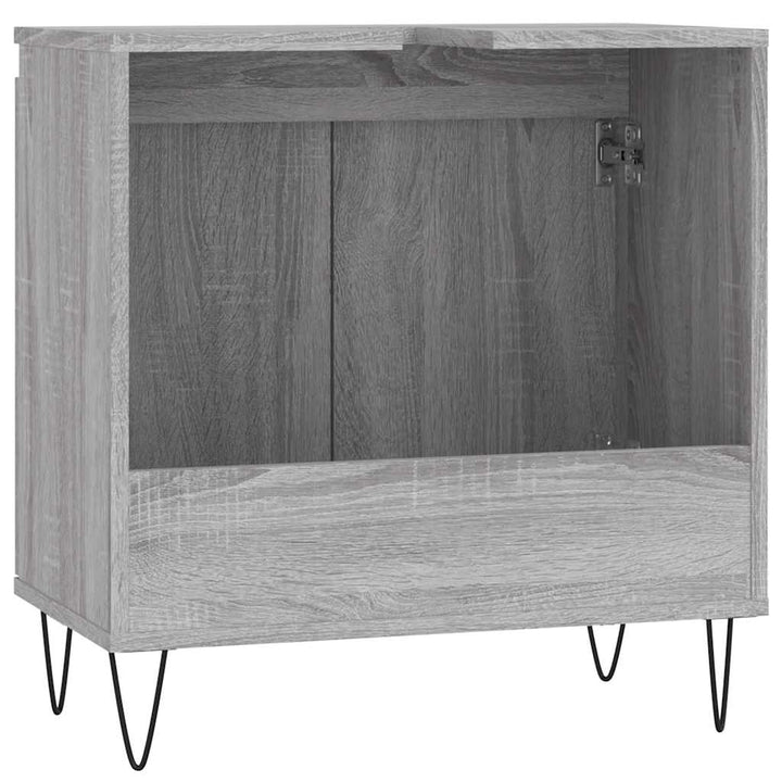 badeværelsesskab 58x33x60 cm konstrueret træ grå sonoma-eg