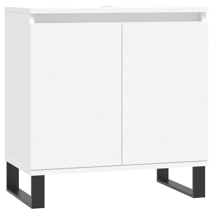 badeværelsesskab 58x33x60 cm konstrueret træ hvid