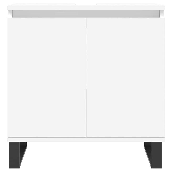 badeværelsesskab 58x33x60 cm konstrueret træ hvid