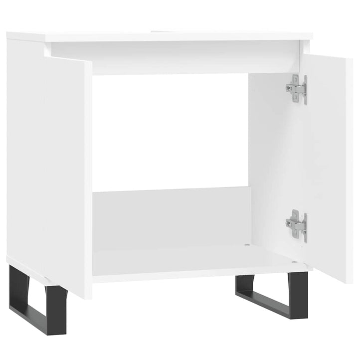 badeværelsesskab 58x33x60 cm konstrueret træ hvid