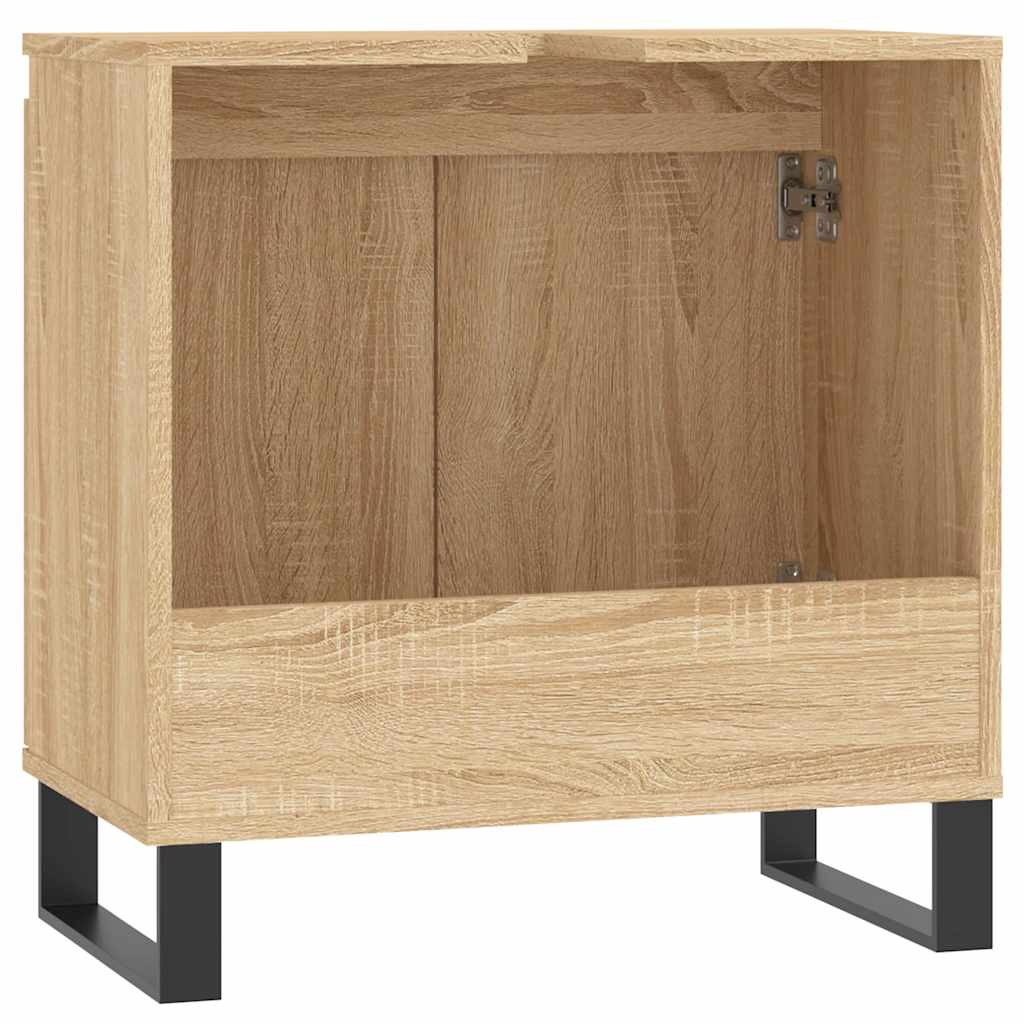 badeværelsesskab 58x33x60 cm konstrueret træ sonoma-eg