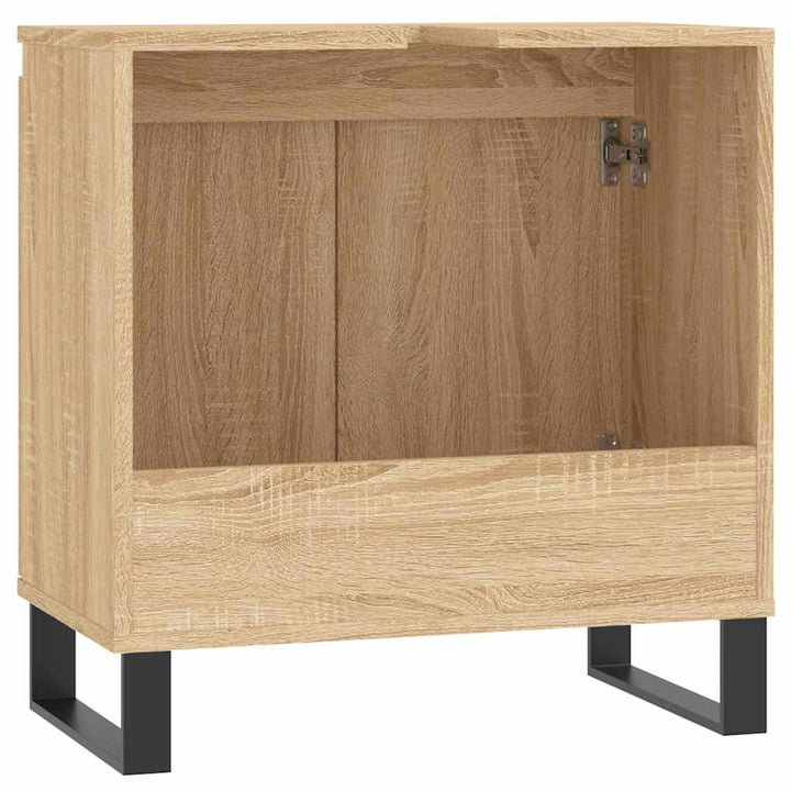 badeværelsesskab 58x33x60 cm konstrueret træ sonoma-eg
