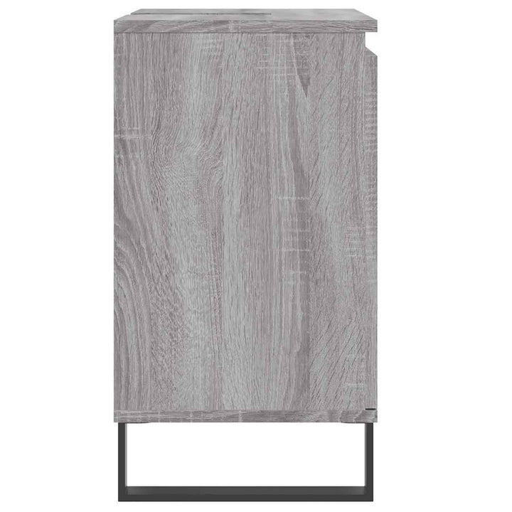 badeværelsesskab 58x33x60 cm konstrueret træ grå sonoma-eg