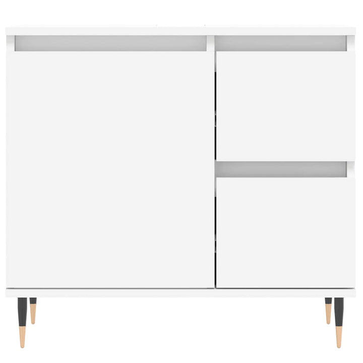 badeværelsesskab 65x33x60 cm konstrueret træ hvid