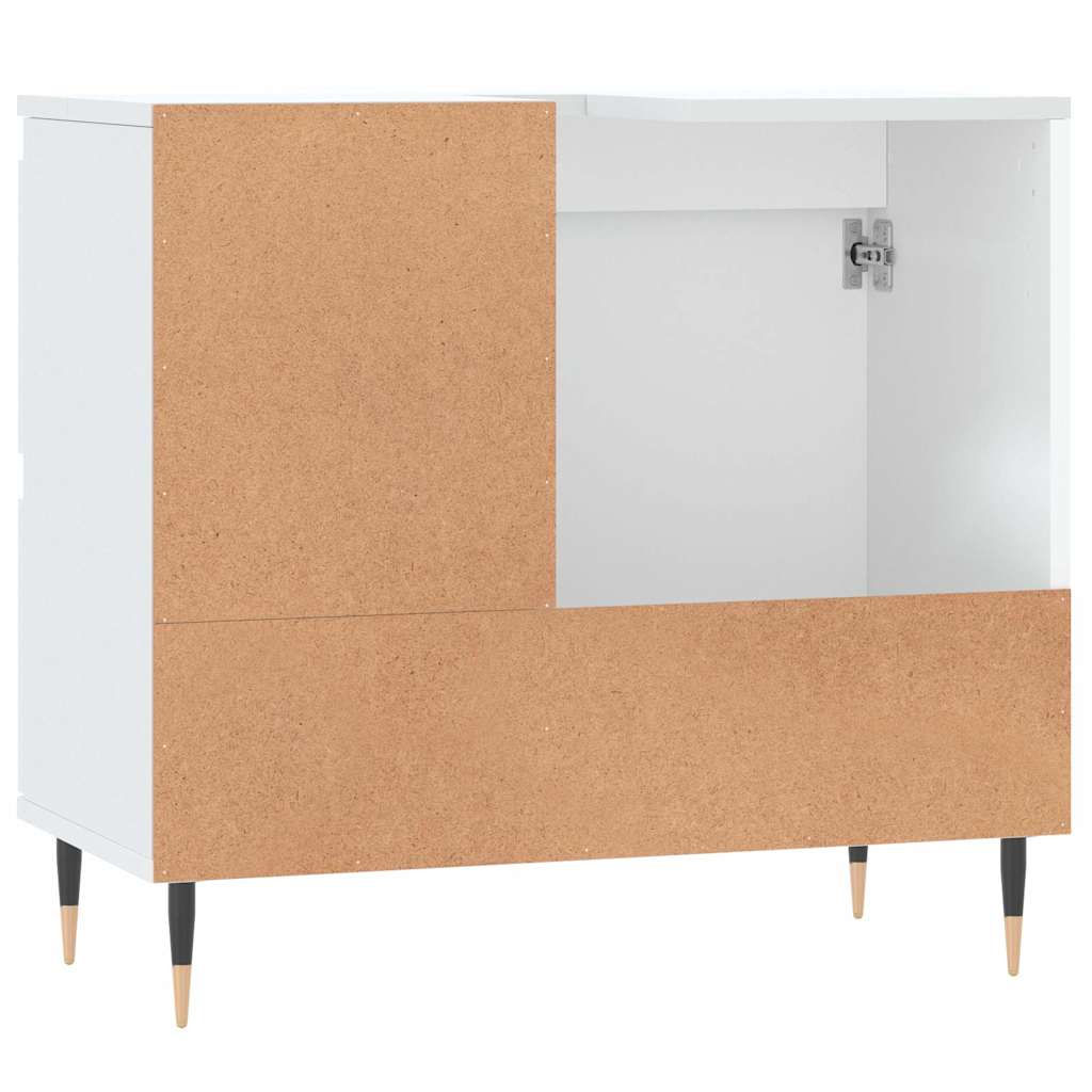 badeværelsesskab 65x33x60 cm konstrueret træ hvid