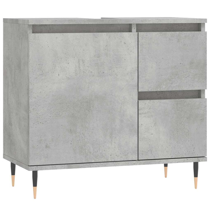 badeværelsesskab 65x33x60 cm konstrueret træ betongrå