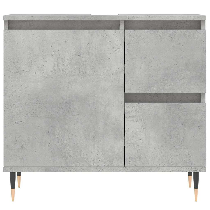badeværelsesskab 65x33x60 cm konstrueret træ betongrå