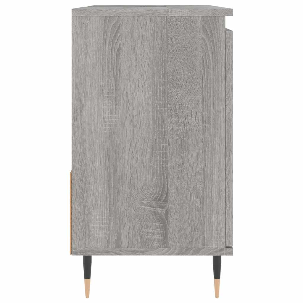 badeværelsesskab 65x33x60 cm konstrueret træ grå sonoma-eg