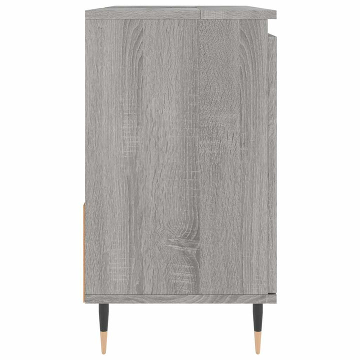 badeværelsesskab 65x33x60 cm konstrueret træ grå sonoma-eg