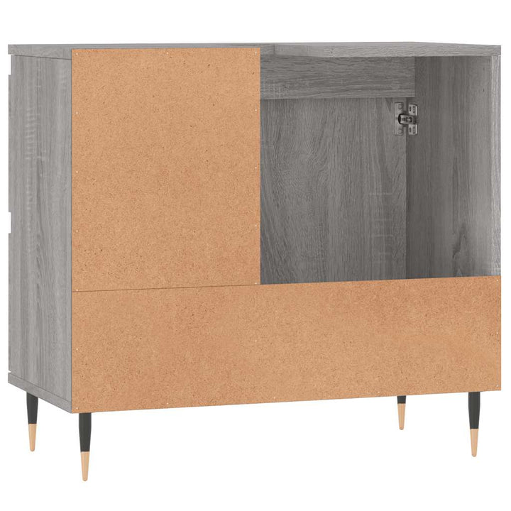 badeværelsesskab 65x33x60 cm konstrueret træ grå sonoma-eg