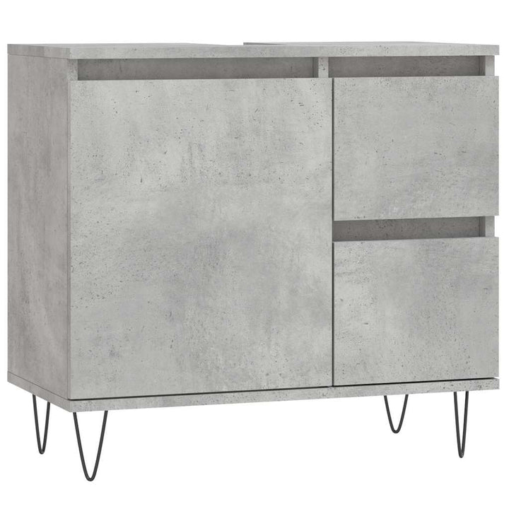 badeværelsesskab 65x33x60 cm konstrueret træ betongrå