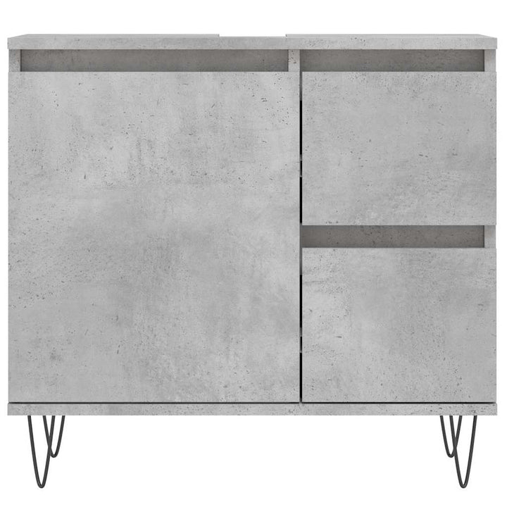 badeværelsesskab 65x33x60 cm konstrueret træ betongrå