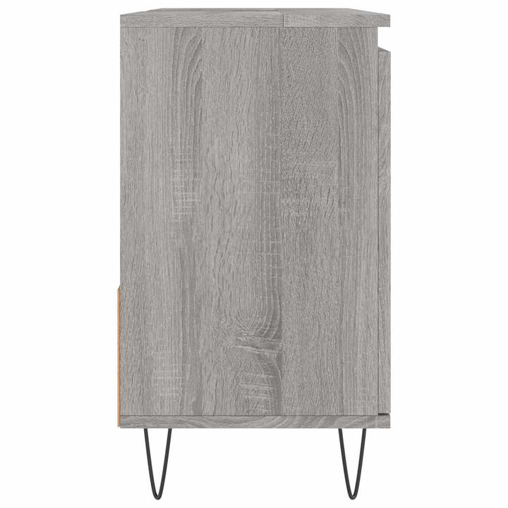 badeværelsesskab 65x33x60 cm konstrueret træ grå sonoma-eg