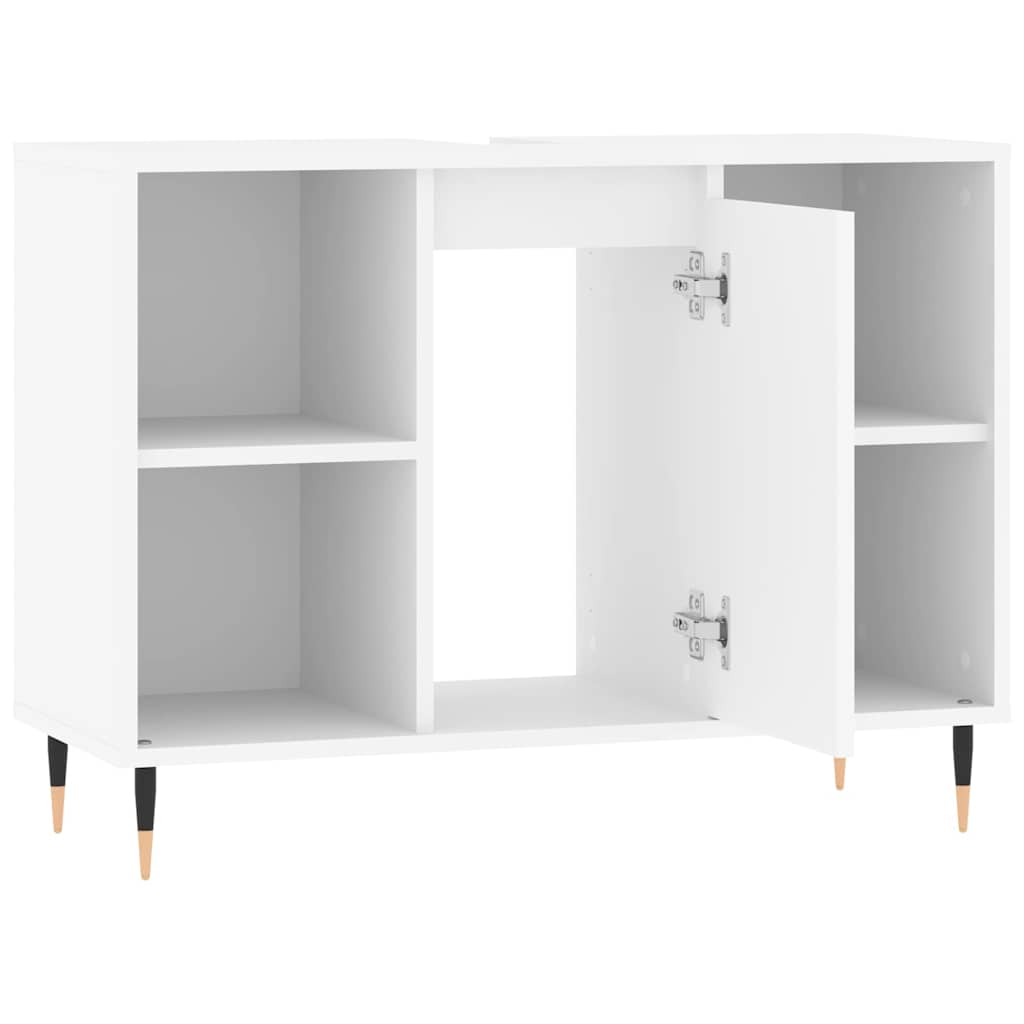 badeværelsesskab 80x33x60 cm konstrueret træ hvid
