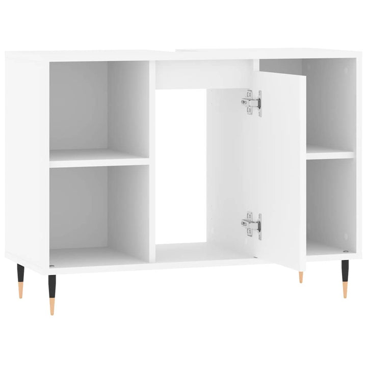 badeværelsesskab 80x33x60 cm konstrueret træ hvid