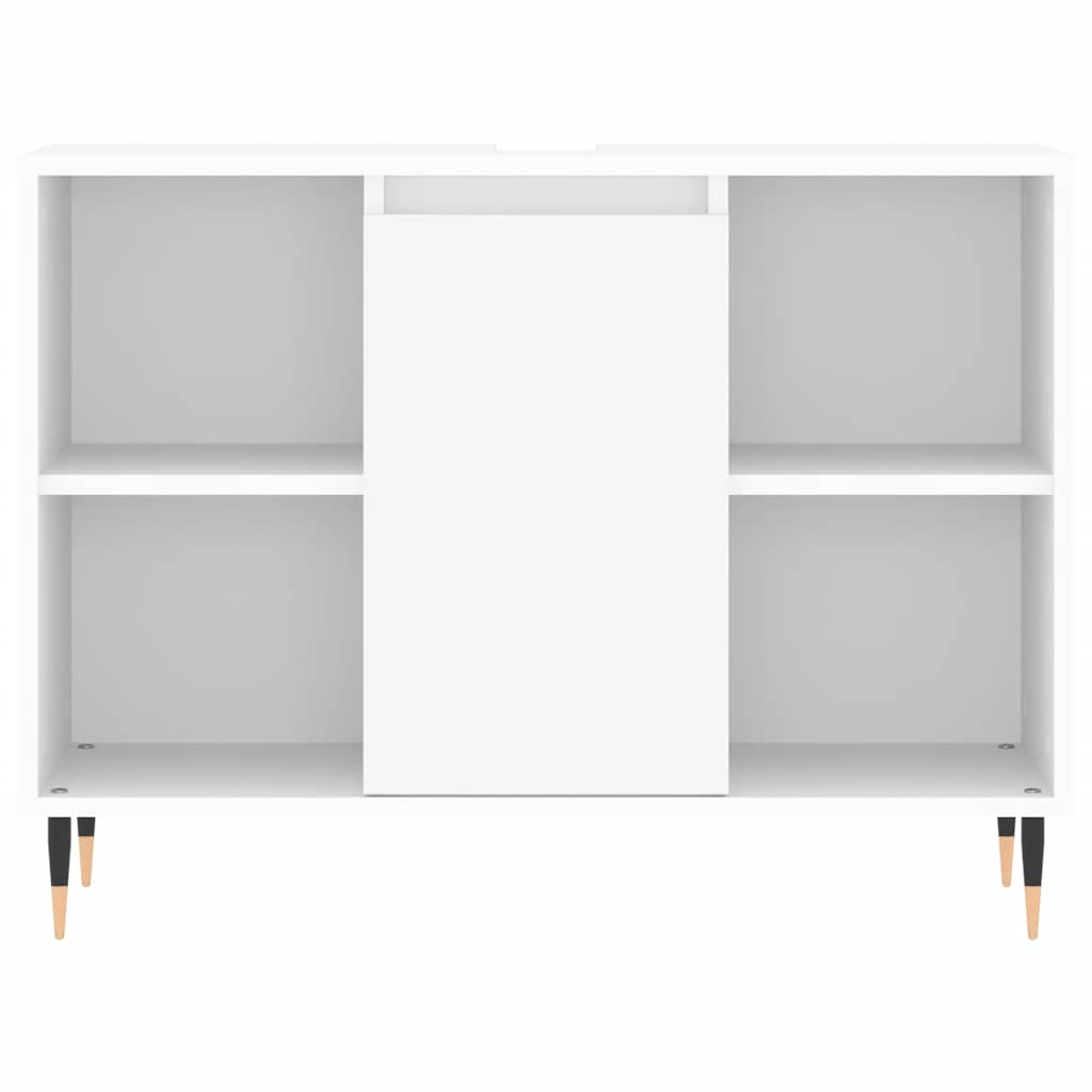 badeværelsesskab 80x33x60 cm konstrueret træ hvid