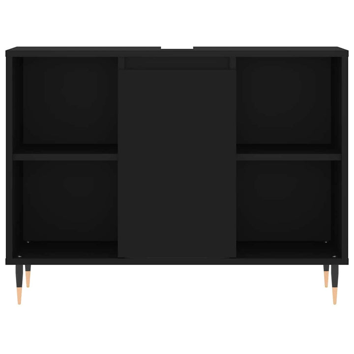 badeværelsesskab 80x33x60 cm konstrueret træ sort