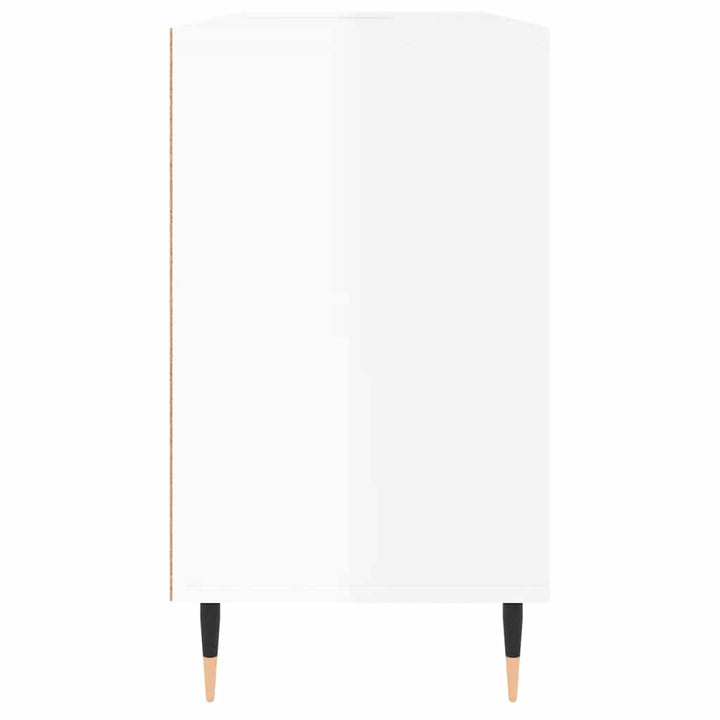 badeværelsesskab 80x33x60 cm konstrueret træ hvid højglans