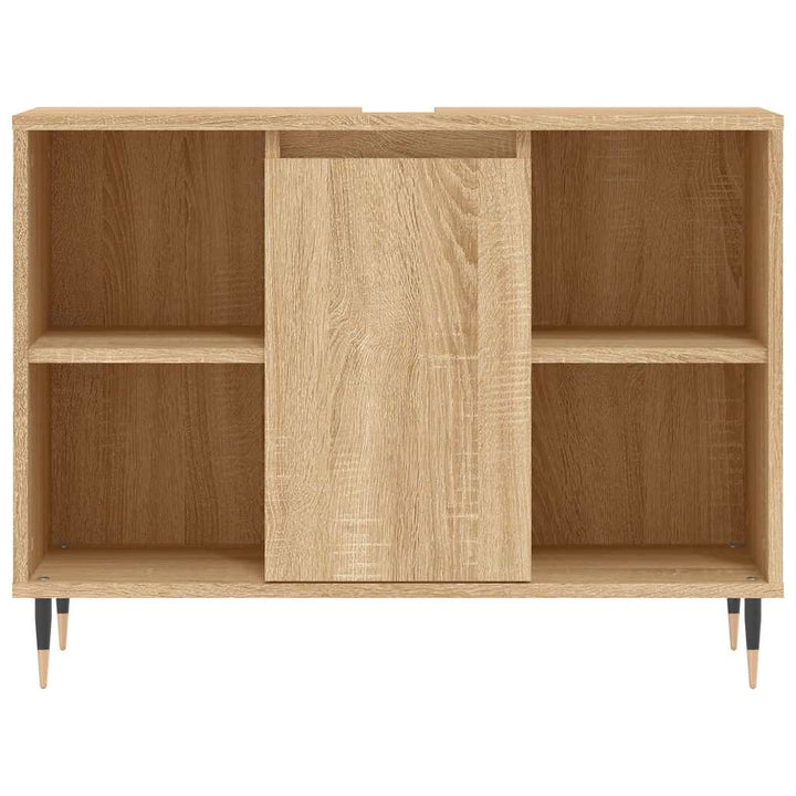 badeværelsesskab 80x33x60 cm konstrueret træ sonoma-eg