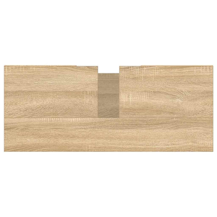 badeværelsesskab 80x33x60 cm konstrueret træ sonoma-eg