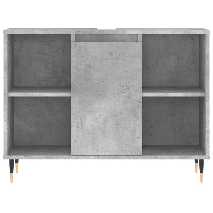 badeværelsesskab 80x33x60 cm konstrueret træ betongrå