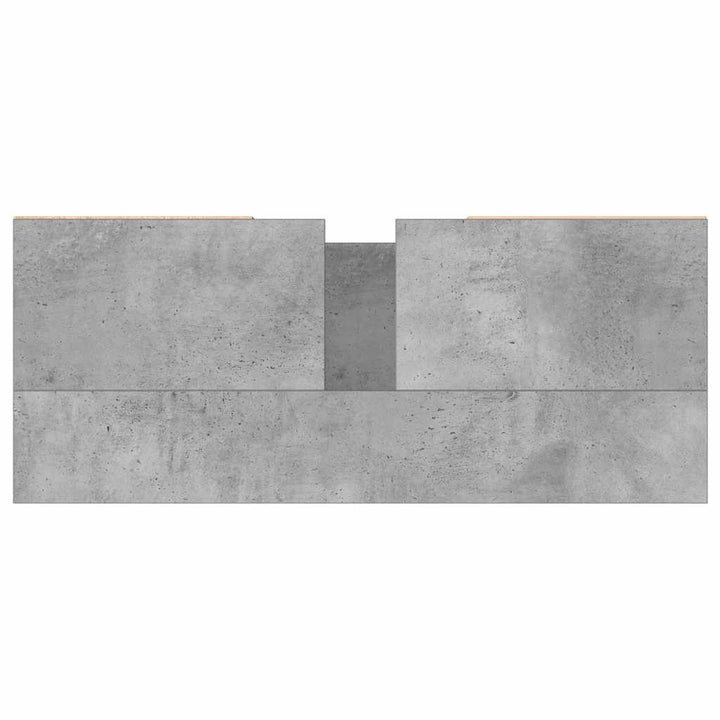 badeværelsesskab 80x33x60 cm konstrueret træ betongrå
