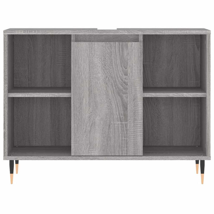 badeværelsesskab 80x33x60 cm konstrueret træ grå sonoma-eg