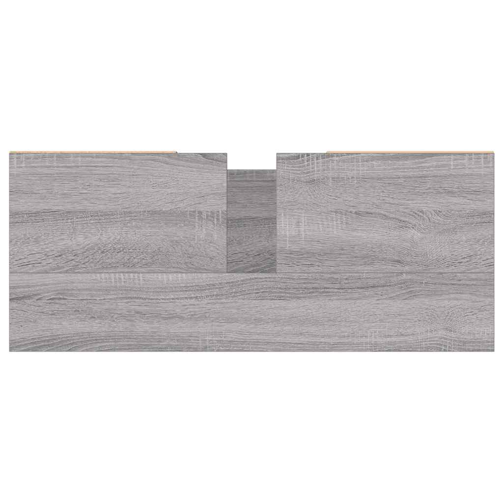 badeværelsesskab 80x33x60 cm konstrueret træ grå sonoma-eg