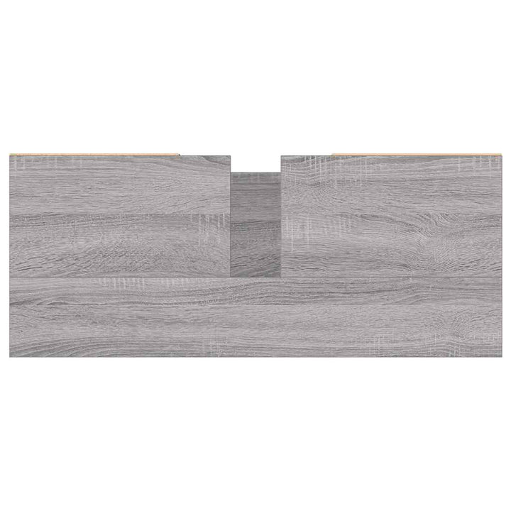 badeværelsesskab 80x33x60 cm konstrueret træ grå sonoma-eg