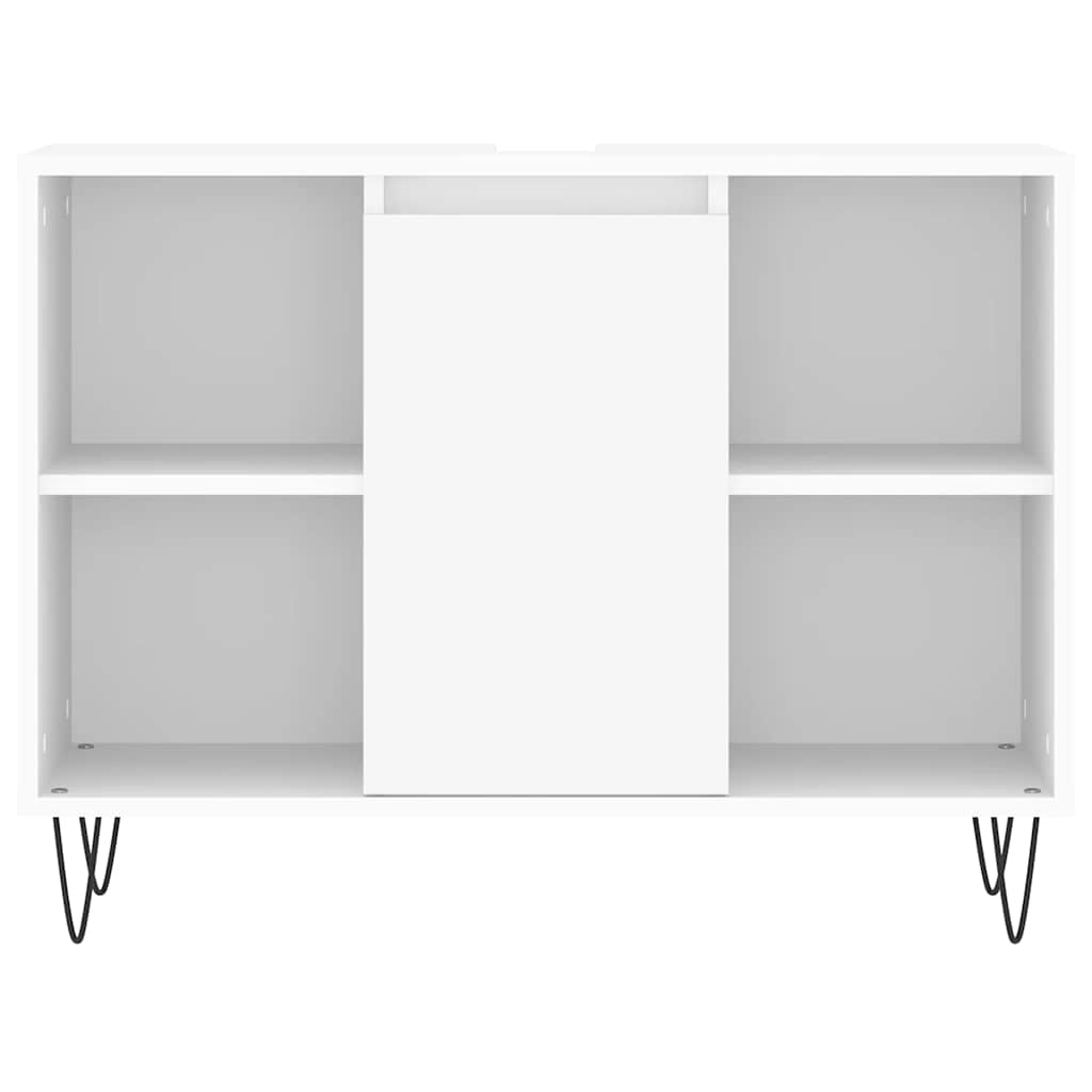 badeværelsesskab 80x33x60 cm konstrueret træ hvid