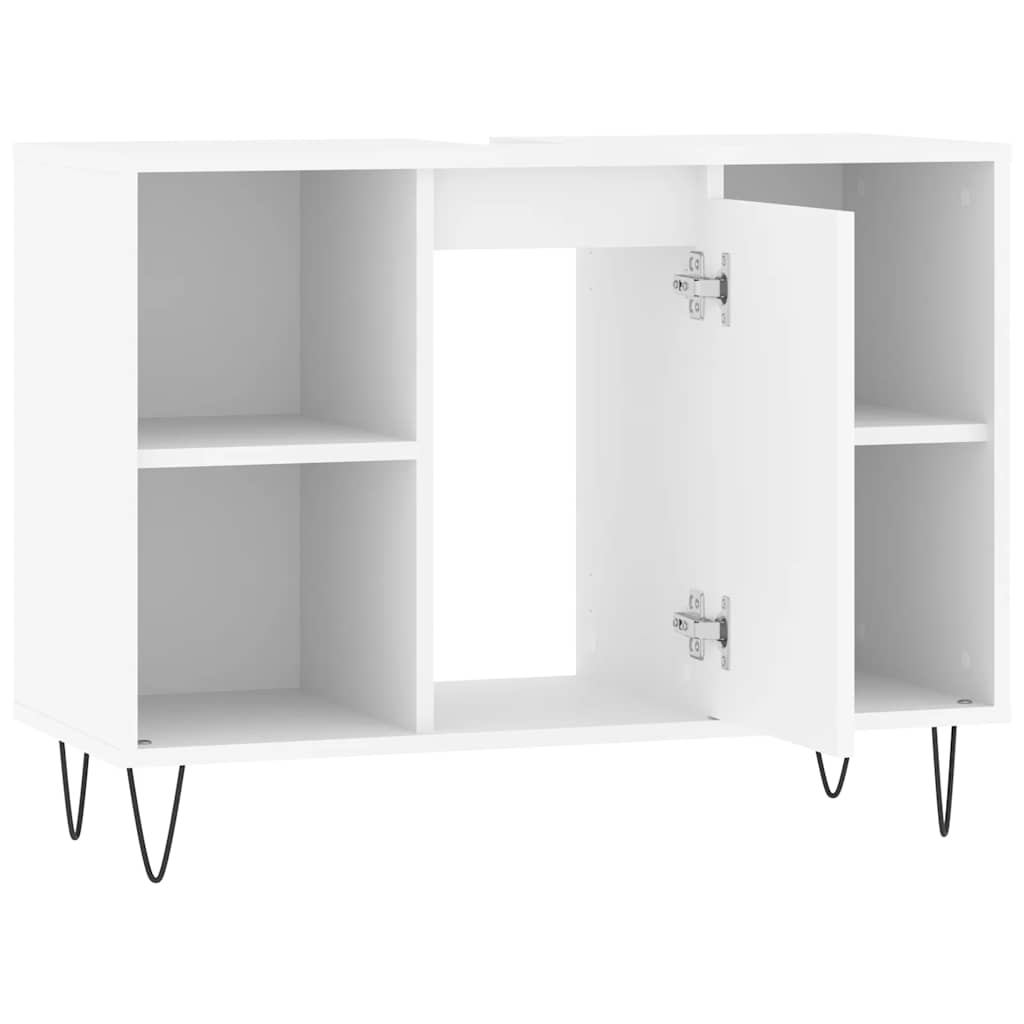 badeværelsesskab 80x33x60 cm konstrueret træ hvid