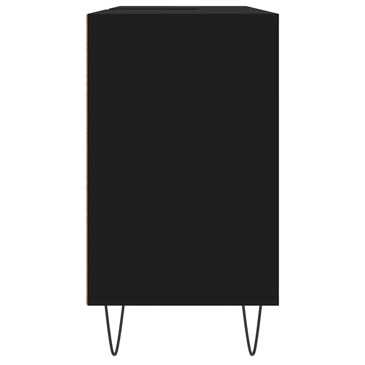 badeværelsesskab 80x33x60 cm konstrueret træ sort