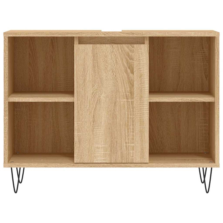 badeværelsesskab 80x33x60 cm konstrueret træ sonoma-eg