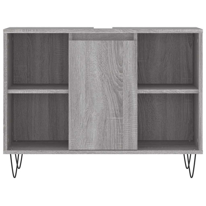 badeværelsesskab 80x33x60 cm konstrueret træ grå sonoma-eg