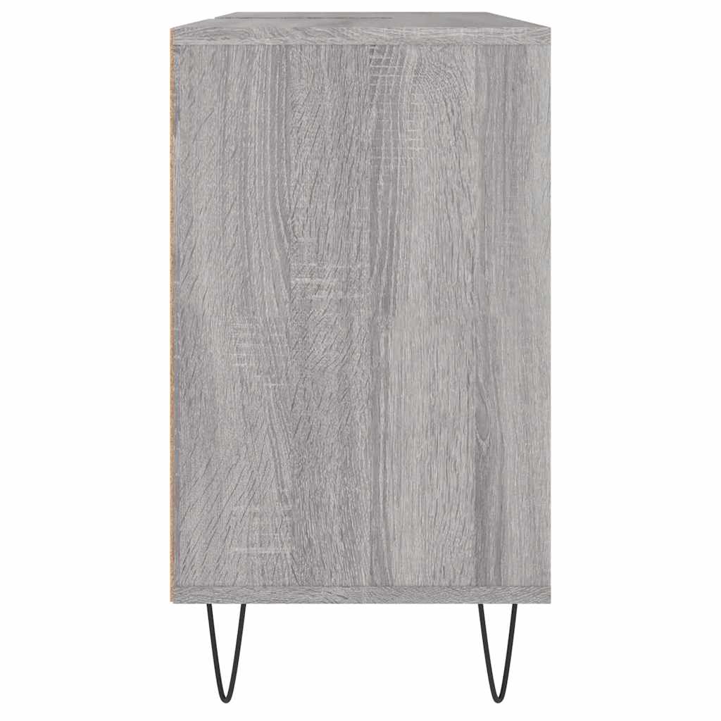 badeværelsesskab 80x33x60 cm konstrueret træ grå sonoma-eg