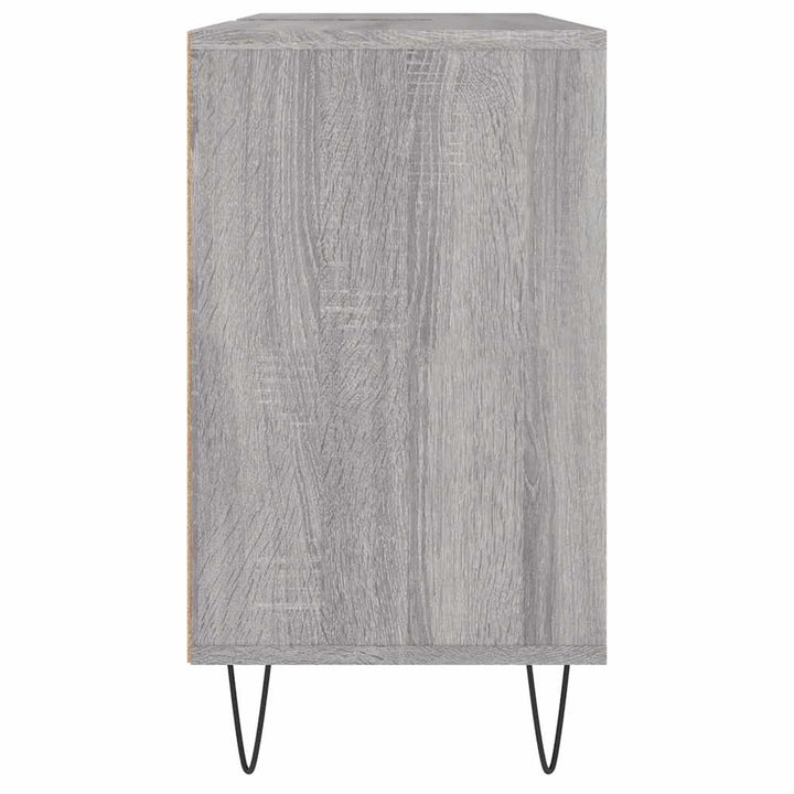 badeværelsesskab 80x33x60 cm konstrueret træ grå sonoma-eg