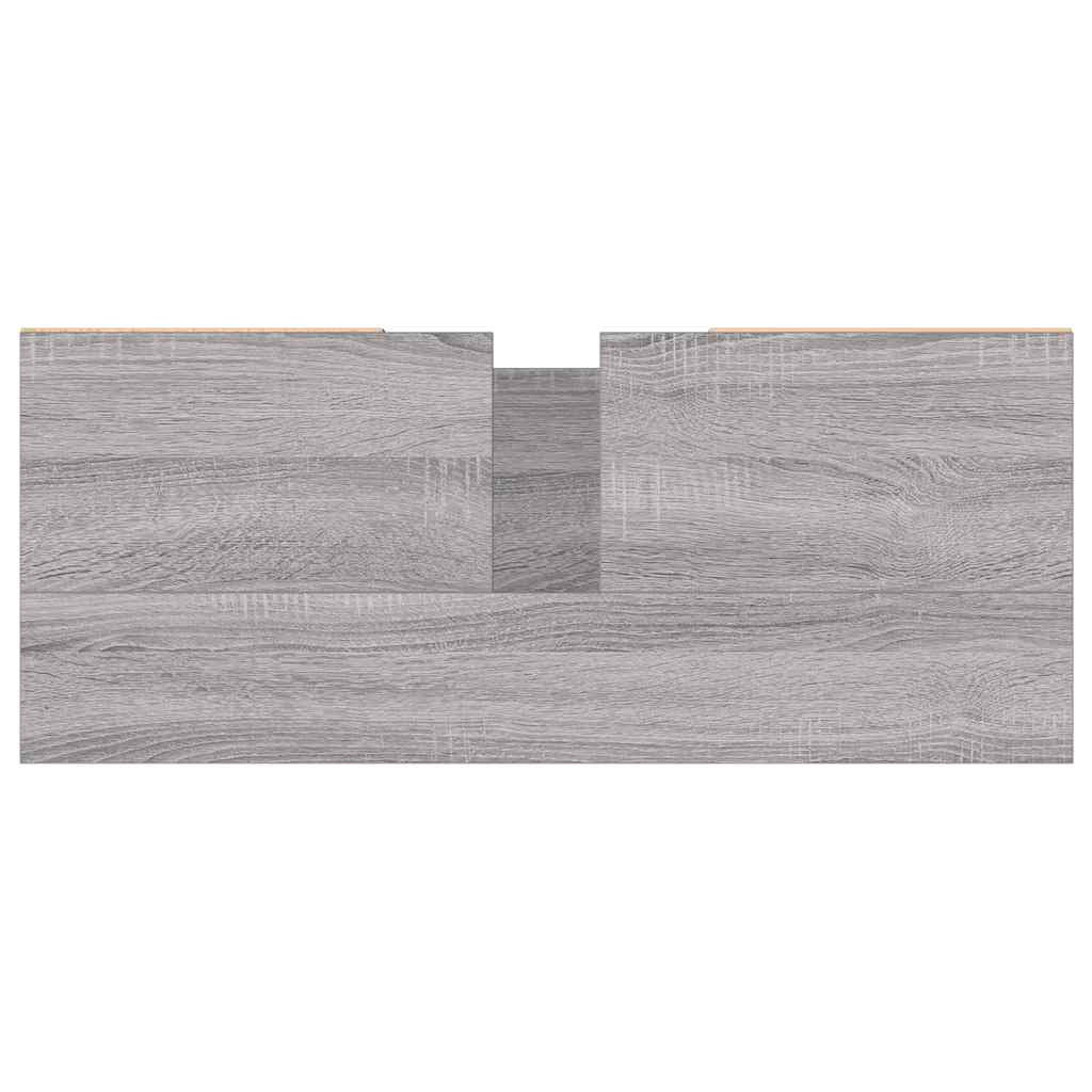badeværelsesskab 80x33x60 cm konstrueret træ grå sonoma-eg