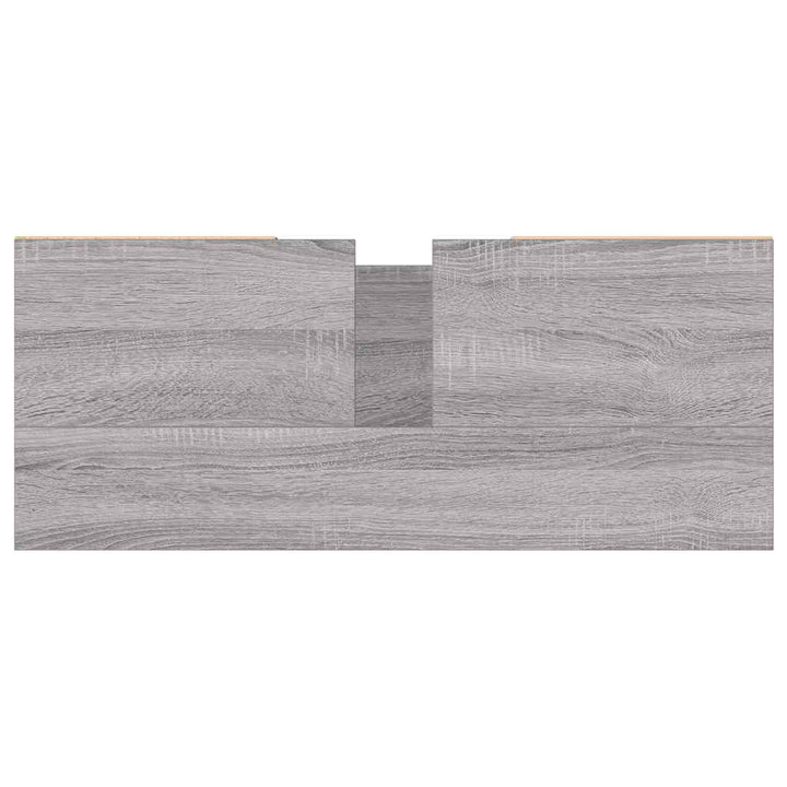 badeværelsesskab 80x33x60 cm konstrueret træ grå sonoma-eg