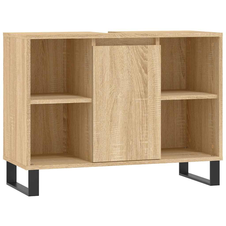 badeværelsesskab 80x33x60 cm konstrueret træ sonoma-eg