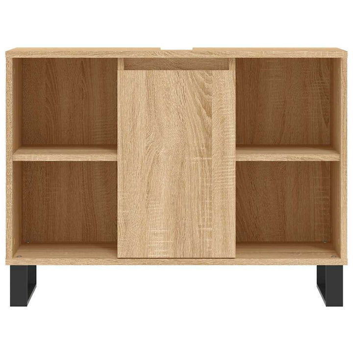 badeværelsesskab 80x33x60 cm konstrueret træ sonoma-eg