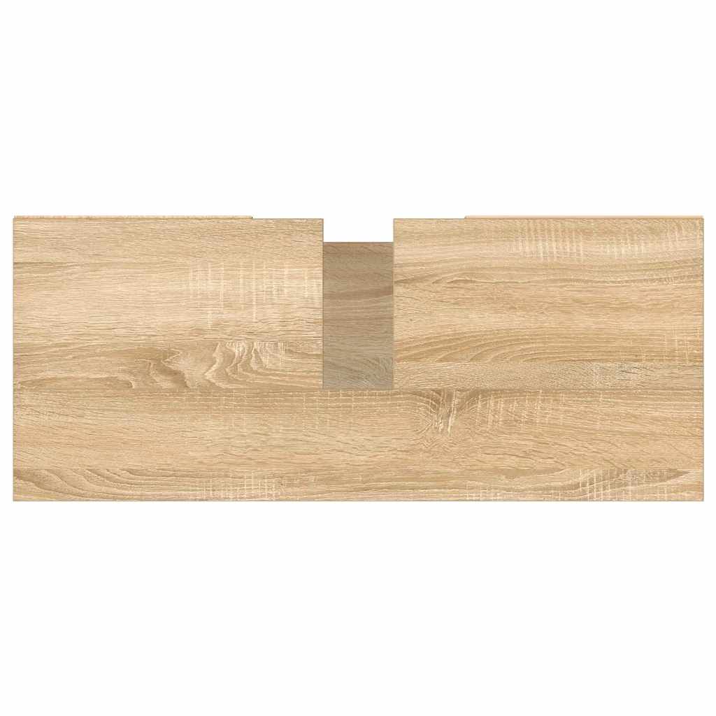 badeværelsesskab 80x33x60 cm konstrueret træ sonoma-eg