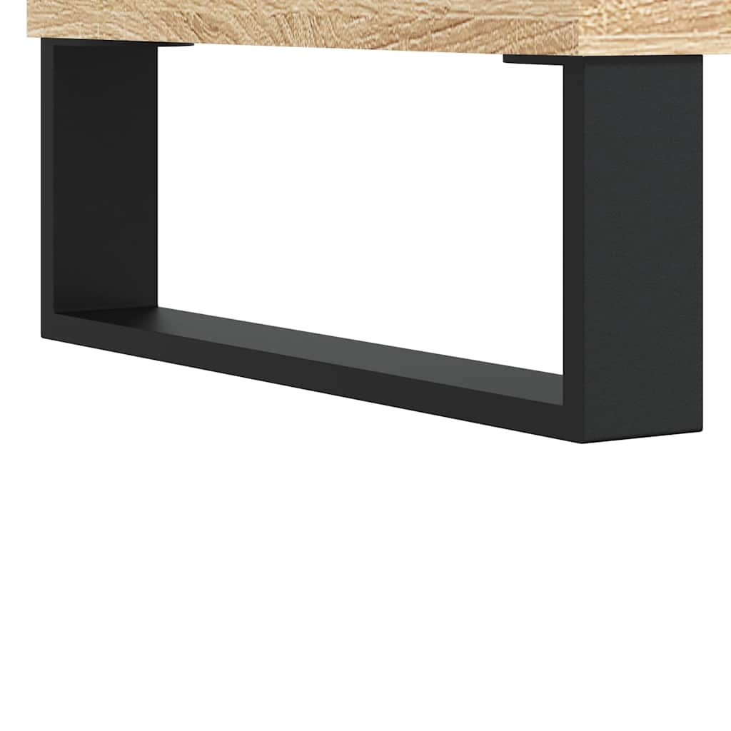 badeværelsesskab 80x33x60 cm konstrueret træ sonoma-eg