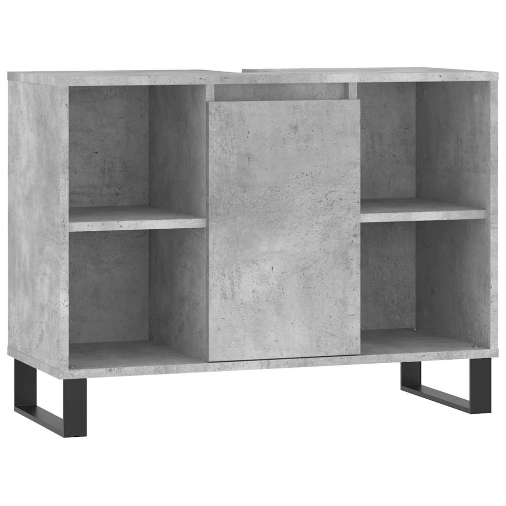 badeværelsesskab 80x33x60 cm konstrueret træ betongrå