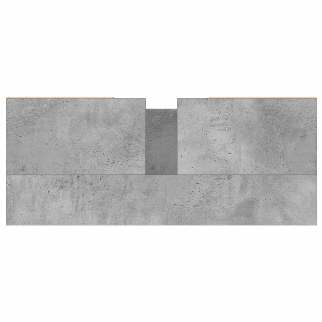 badeværelsesskab 80x33x60 cm konstrueret træ betongrå