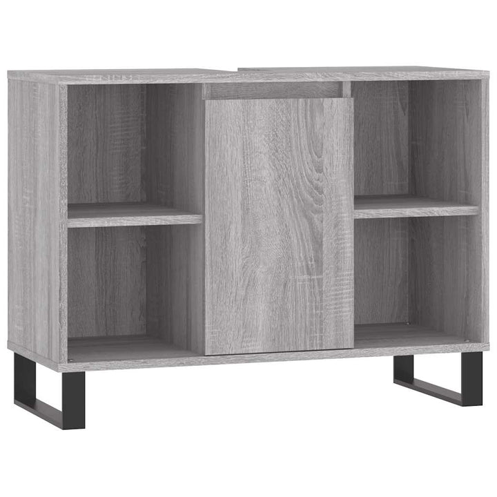 badeværelsesskab 80x33x60 cm konstrueret træ grå sonoma-eg