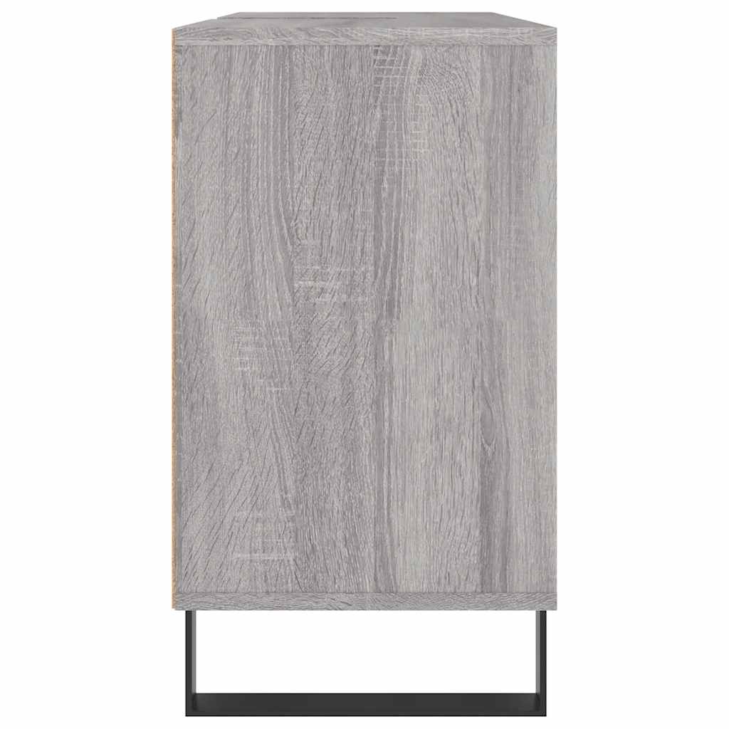 badeværelsesskab 80x33x60 cm konstrueret træ grå sonoma-eg