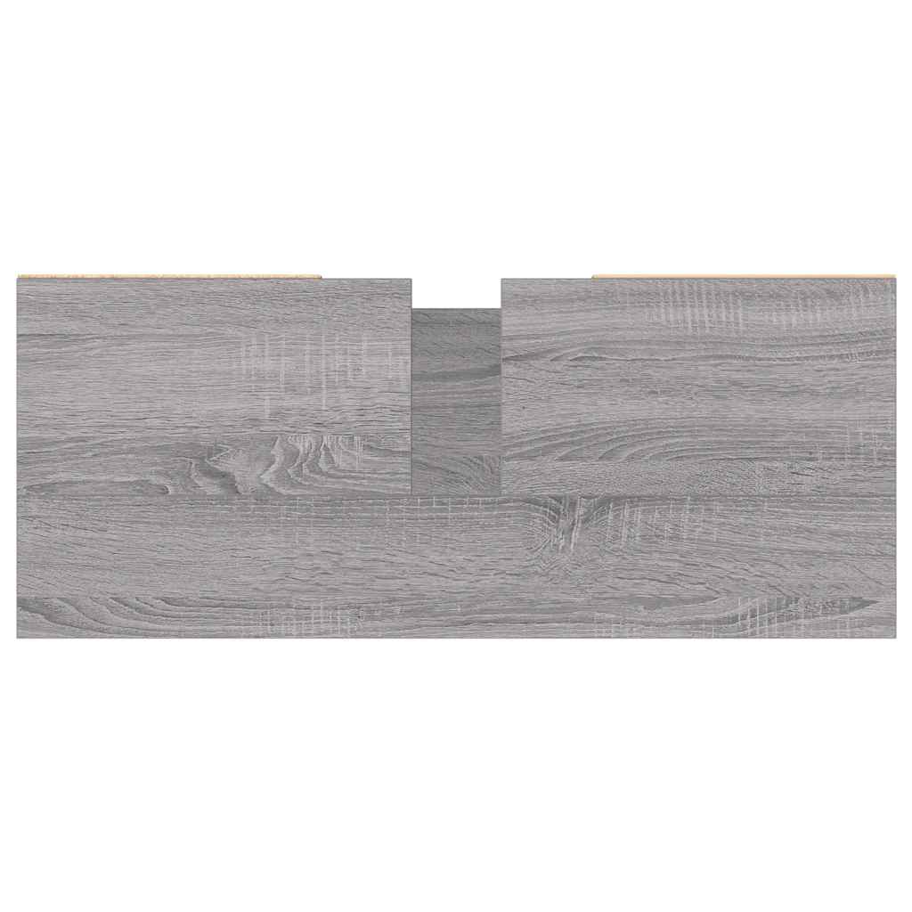 badeværelsesskab 80x33x60 cm konstrueret træ grå sonoma-eg