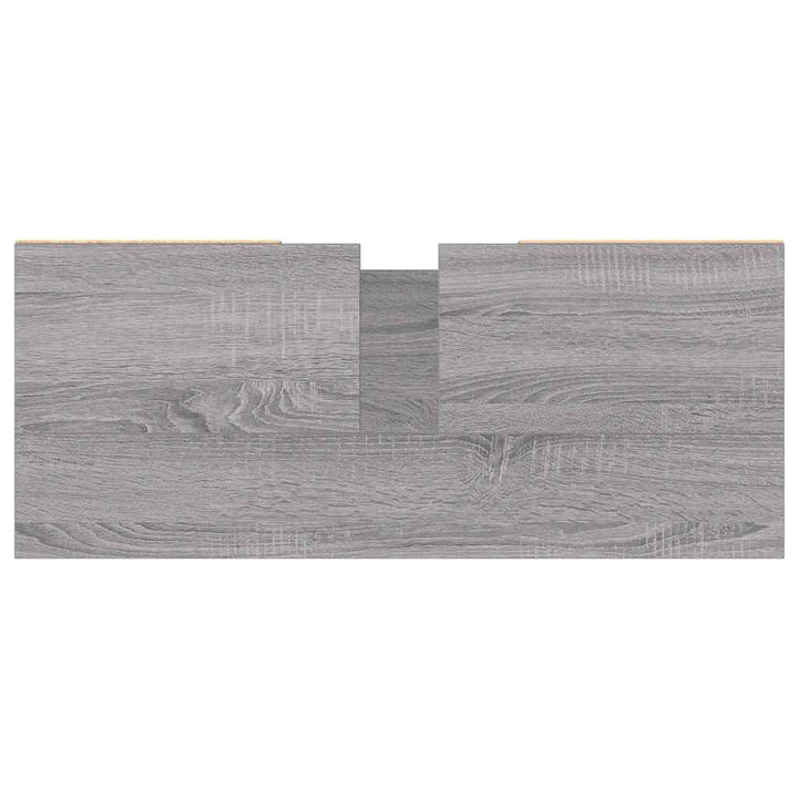 badeværelsesskab 80x33x60 cm konstrueret træ grå sonoma-eg